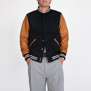 Modern Varsity <b>Jacket</b> Unisex Stylish College Design Stand Geometric Patchwork Comfortable Warm Outerwear for <b>Winter</b> Streetwear - Product Image 5