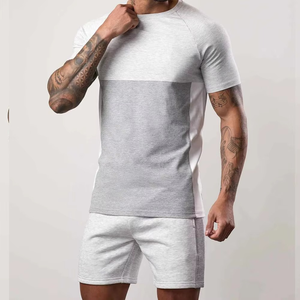 Conjunto de Camiseta de Manga Corta y Pantalones Cortos de Playa Casuales de Verano para Hombre, Transpirables, con Estampado Sólido - Product Image 5