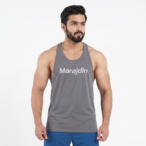 Custom Logo Men Gym Tank Top Breathable Cotton Quick Dry Fitness Bodybuilding Workout Sleeveless <b>Vest</b> Tops <b>Stringer</b> Undershirt - Product Image 4