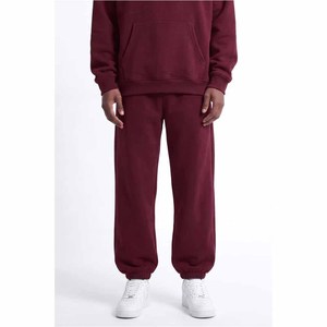 Conjunto Deportivo con Capucha Color Granate para Hombre, Sudadera de Manga Larga de Color Sólido, Pantalones Casuales con Bolsillos Laterales, Ropa de Otoño - Product Image 3