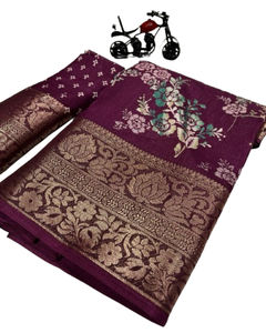 เสื้อผ้าสำหรับผู้ใหญ่ผ้าปักเลื่อมสีเขียวผ้าส่าหรี - Product Image 1