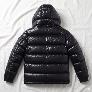 Custom <b>Womens</b> Black Knitted Puffer <b>Jacket</b> Winter Hooded Quilted Breathable Eco-Friendly Warm <b>Lightweight</b> Insulated Cotton Lined - Product Image 2