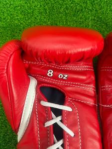 Gants de boxe à lacets rouges de haute qualité, nouveau design, gants de compétition Winning, logo personnalisé, gants à lacets Winning. - Product Image 3
