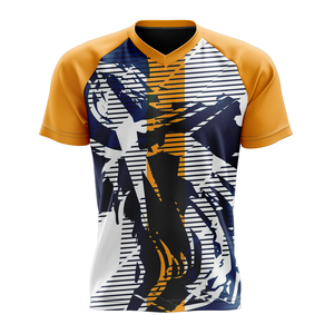 T-shirt en jersey à col en V pour homme avec logo imprimé personnalisé, écologique, respirant, séchage rapide, coton biologique, entraînement musculaire, sport - Product Image 3