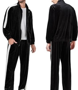 Custom <b>Velour</b> <b>Tracksuit</b> Set Men Women Two Piece Hoodie Jogger Casual Streetwear Sportswear - Product Image 3