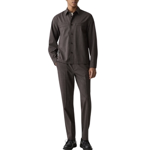 เสื้อเชิ้ตผู้ชายทรงปกติ แขนยาว ติดกระดุม สไตล์ลำลอง ผ้าโพลีเอสเตอร์/คอตตอน ระบายอากาศได้ดี สีตามสั่ง ขายส่ง มีตัวอย่างฟรี - Product Image 2