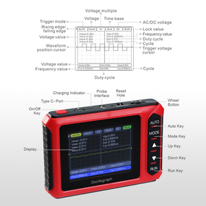 Osciloscopio Digital Portátil de Alto Rendimiento de 200KHz, Analizador de Señales Portátil, Pantalla a Color y Batería de Larga Duración - Product Image 4
