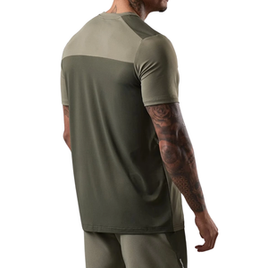 Muestra gratis y envío Gimnasio Entrenamiento Fitness Camiseta Rendimiento de secado rápido Muscle Fit 100% Algodón y poliéster Material de punto - Product Image 2