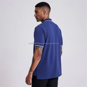 Polo pour homme en tissu importé sur mesure de haute qualité, vente en gros 2026 - Product Image 3