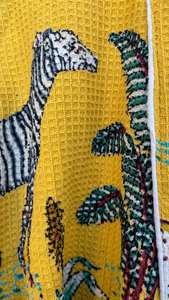 Bata Kimono de Algodón con Estampado Animal, Suave y Absorbente, Ajuste Relajado, para Spa y Uso Doméstico - Product Image 3