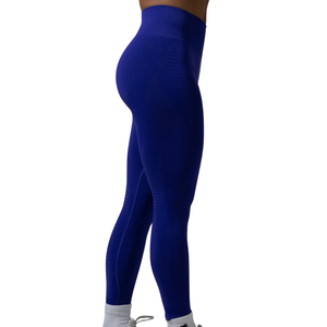 Royal <b>Blue</b> Women's Mid Rise Athletic Leggings Stretch Performance Pants for Workout Gym Running Yoga Fitness Training - Product Image 3