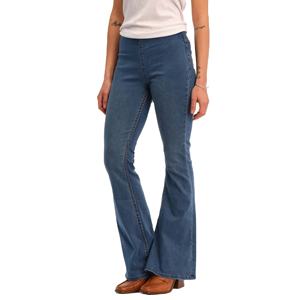 New ODM <b>Slim</b> Casual Straight <b>Jeans</b> for <b>Women</b> Mid Waist Blue Denim Stretch Pencil Pants custom made whole sale manufacturer - Product Image 1