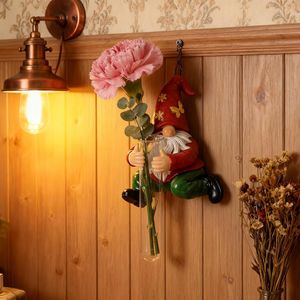 Statua di Gnomo Unica e Carina, Vaso da Parete, Decorazioni per Alberi da Esterno, Ornamento per Patio, Giardino, Prato, Veranda, Scultura da Parete - Product Image 4