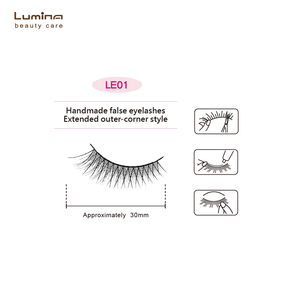 Pestañas Postizas 3D Autoadhesivas Reutilizables Hechas a Mano con Efecto Natural, Súper Elásticas, LE01, Venta al Por Mayor por King & Lady Mate, Alta Calidad - Product Image 2