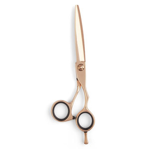 Tijeras de Corte de Pelo Profesionales de Alta Gama con Mango Curvo en Oro Rosa para Estilistas - Product Image 6