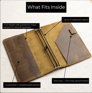 Organisateur de table A5 en cuir véritable fait main de haute qualité NEW ERA, avec porte-cartes amovible – Agenda personnalisé haut de gamme pour - Product Image 3