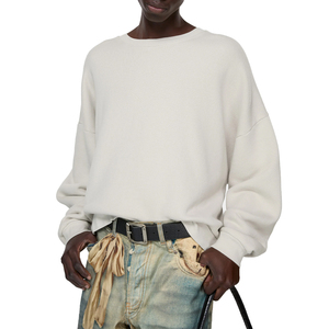 Sweat-shirt ras du cou pour homme en coton biologique premium, molleton teint en pièce épais, logo personnalisé, coupe décontractée, marque privée OEM - Product Image 4