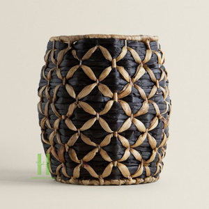 Grand panier à linge Panier écologique OEM en jacinthe d'eau Panier bas quantité minimale de commande du Vietnam HNH Craft - Product Image 1