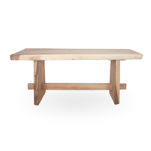 Solid Teak <b>Wood</b> Eco-Friendly Durable <b>Rustic</b> Minimalist Rectangle 4 Seater <b>Dining</b> <b>Table</b> for Home Apartment Hotel Villa - Product Image 3