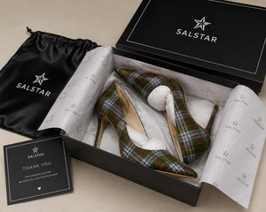 Escarpins à talons aiguilles à carreaux pour femmes, à bout pointu, motif tartan, fabricant de marque privée, qualité écossaise supérieure, pour mariage et soirée - Product Image 6