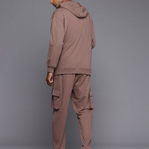 Ensemble de survêtements pour hommes en coton épais de haute qualité, respirant, avec logo personnalisé imprimé, idéal pour la gym - Product Image 4