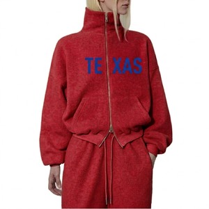 Ensemble de survêtement en molleton pour femmes, deux pièces, sweat-shirt et jogging, décontracté, pour l'hiver, tenue chaude en coton, ensemble de jogging - Product Image 3