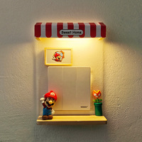 Jolie coque de protection pour interrupteur Mario, cadre de protection d'interrupteur en acrylique, décoration murale pour entrée