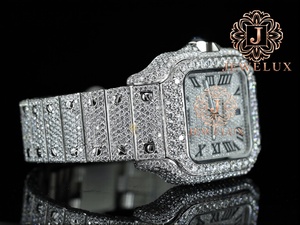 Reloj de Lujo con Diamantes de Moissanita para Hombre, Estilo Hip Hop, Resistente al Agua, para Uso Diario y Eventos Especiales, en Venta - Product Image 2
