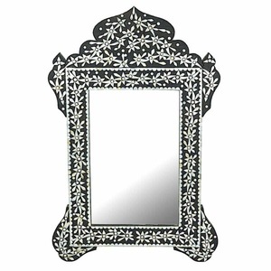 Luxury Handmade Mother of Pearl Inlay Arabic Mirror Frame Premium Wall Decor for Elegant Home Villa and Hotel Interiors - Product Image 3