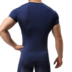 Camiseta de Poliéster de Manga Corta para Hombre, Cuello Redondo, Corte Ajustado, Secado Rápido, Color Azul Marino, Estilo Casual, Marca INDEX APPAREL - Product Image 2