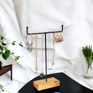 Elegant T Bar Jewelry Organizer Stand With Anti Slip Base Necklace <b>Bracelet</b> Holder Compact Display For Clutter Free Vanity Setup - Product Image 2