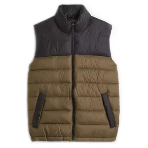 Chaleco acolchado sin mangas de color sólido para hombre, de la mejor calidad, 100% poliéster, con impresión de logotipo personalizado. - Product Image 6