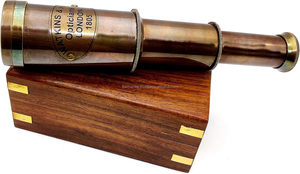 Hải lý Thuyền Trưởng spyglass Brass cầm tay Kính thiên văn Antique kết thúc chức năng cho cướp biển trong một hộp gỗ ngoài trời sử dụng kính thiên văn - Product Image 2