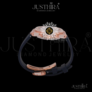 Reloj de Lujo para Hombre con Diamantes de Moissanita Premium y Correa de Caucho, Estilo Hip Hop, Edición Limitada con Diseño de Moneda - Product Image 3