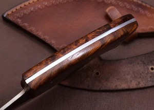 Handmade Broad <b>Axe</b> Forged Steel Blade 4 1/2in Wood <b>Handle</b> Genuine Leather Sheath Tree Felling Outdoor Use - Product Image 2