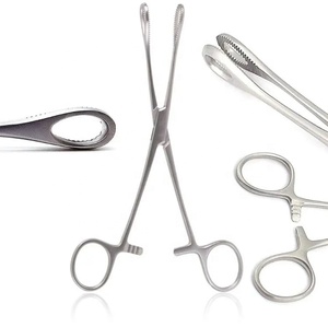 Pinces à éponges pour bloc opératoire en acier inoxydable, instrument chirurgical de qualité médicale, réutilisable, outil hospitalier pour pansements et interventions chirurgicales - Product Image 1