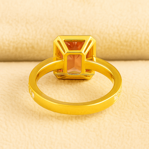 100% Original Pink Radiant Moissanite Bezel Diamond Wedding Party Ring High Quality 14K Gold 925 <b>Silver</b> Yellow Gold Side Pave - Product Image 5