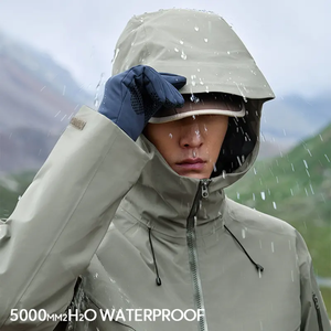 Winter waterproof jacket men Breathable outdoor sportswear Hooded windbreaker for men Standard thickness jacket - Product Image 5