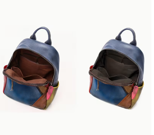 Genuine Leather Solid Vintage <b>Backpack</b> with Large Capacity Adjustable <b>Strap</b> Zipper Closure Unisex Fashion Daily Use - Product Image 3
