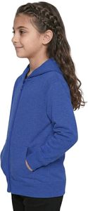 Sweat-shirt à capuche unisexe pour enfants, bleu royal uni, manches longues, décontracté, pull-over, sweat-shirt à capuche bleu clair pour filles - Product Image 4