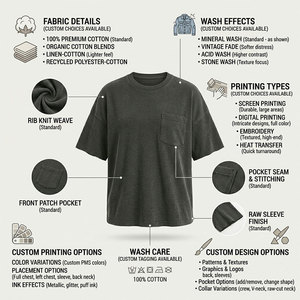 Camiseta Negra de Mujer, Cuello Redondo, Manga Corta, con Bolsillo, Corte Holgado, Tejido de Punto, 100% Algodón, Transpirable, para Todas las Temporadas - Product Image 4