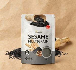 Boisson instantanée en poudre multigrains au sésame noir pour adultes, riche en fibres, 15 sachets par paquet, NutritionBeverage - Product Image 1