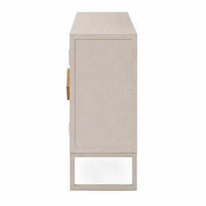 Solid Wood Modern Square Handle Design 4-Door Double Storage <b>Sideboard</b> for Dining & Living Room - Product Image 4