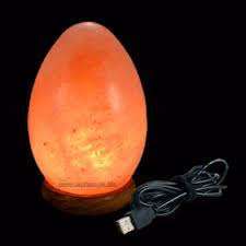 Elegant Egg Shaped Pink Salt <b>Crystal</b> Lamp Natural Craft Wooden Base Night Glow Peaceful Ambience - Product Image 3
