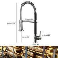Robinet de cuisine extractible en laiton finition noire, monocommande, pour évier de cuisine, vente directe usine pour la vente en gros et les projets
