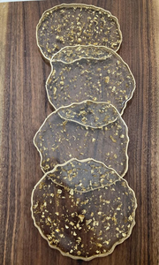 Luxury Durable Natural Walnut Resin <b>Coasters</b> - Product Image 4