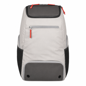Casual Nylon <b>Backpack</b> 30-<b>40L</b> Water Resistant Zipper Closure Sport Use Gray Black Red Accents - Product Image 1
