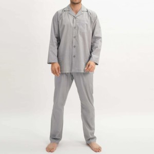 Fashionable Sexy Men Winter Breathable Eco-Friendly Cotton Thermal Sleepwear <b>Suit</b> Custom Logo Printed Full Sleeve Sleepwear <b>Suit</b> - Product Image 2