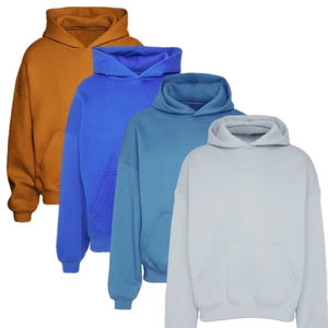Sudadera con Capucha de Felpa Francesa de Algodón sin Cordones, Holgada, Personalizada, de 400 g/m², Tallas Grandes para Hombre, Alta Calidad - Product Image 2