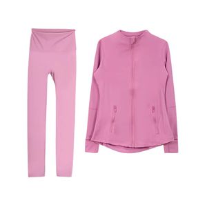 Ensemble de yoga d'hiver <span class=keywords><strong>LULU</strong></span>, manches longues, col montant, haute élasticité, coupe ajustée, vêtements de sport pour femmes, course à pied, fitness - Product Image 6